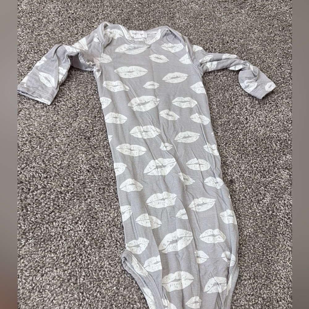 Angel Dear Gray and White Kids Pajama Nightgown